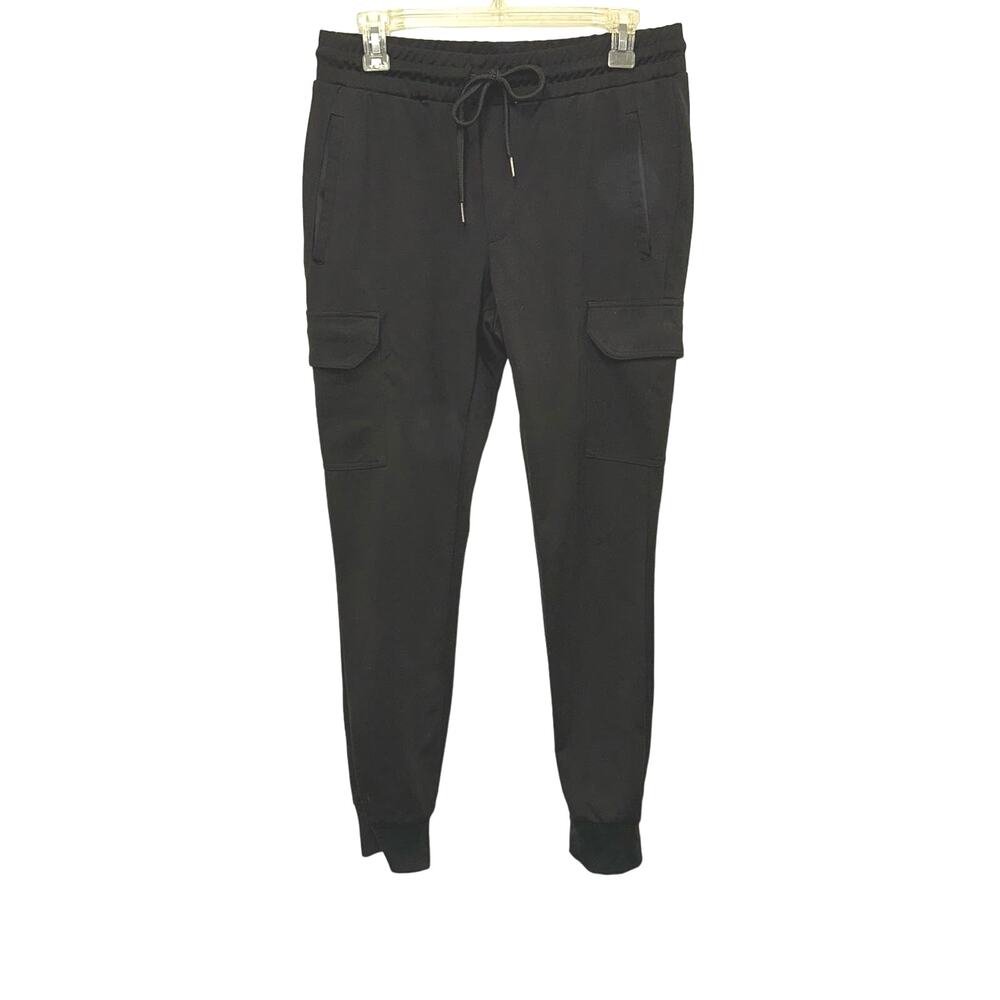 Waimea Black Cargo Jogger Pants Medium Utility Streetwear‎ Drawstring Joggers